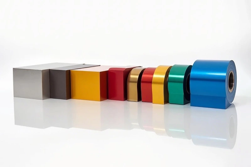 A vibrant display of custom aluminum components showcasing various colorful anodized surface finishing options.
