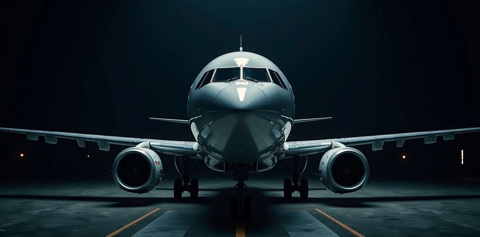 Front view of an aircraft, demonstrating the application of precision custom aluminum components in aerospace manufacturing.