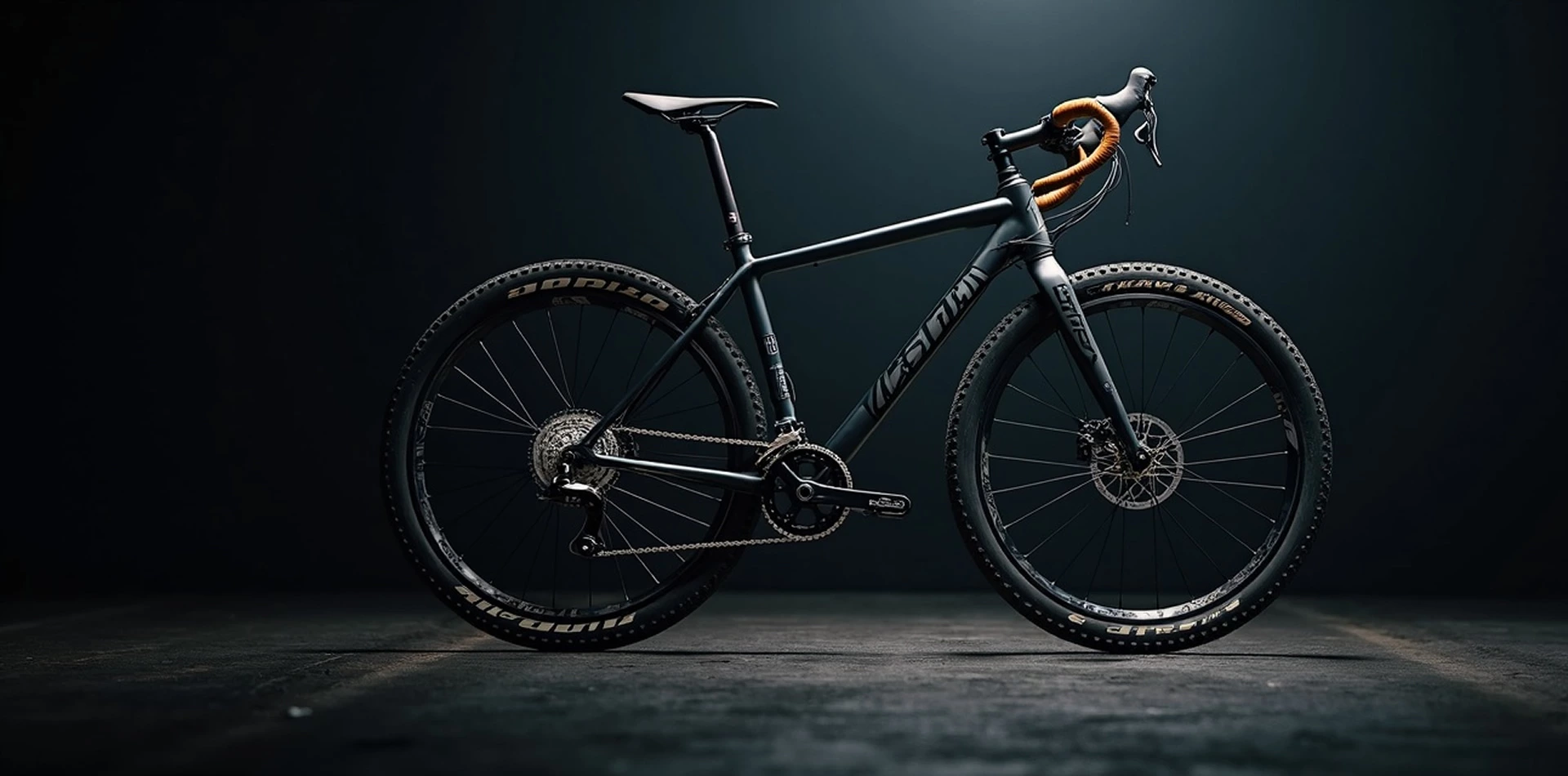 A high-performance bicycle in a studio setting, showcasing a lightweight custom aluminum frame and precision-machined components for the sports and outdoor market.