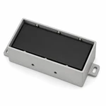 Aluminum housing tray with an unbranded black module secured by six sidewall screws.