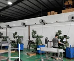 Custom aluminum manufacturing workshop with unified green milling machines and aluminum profile machining